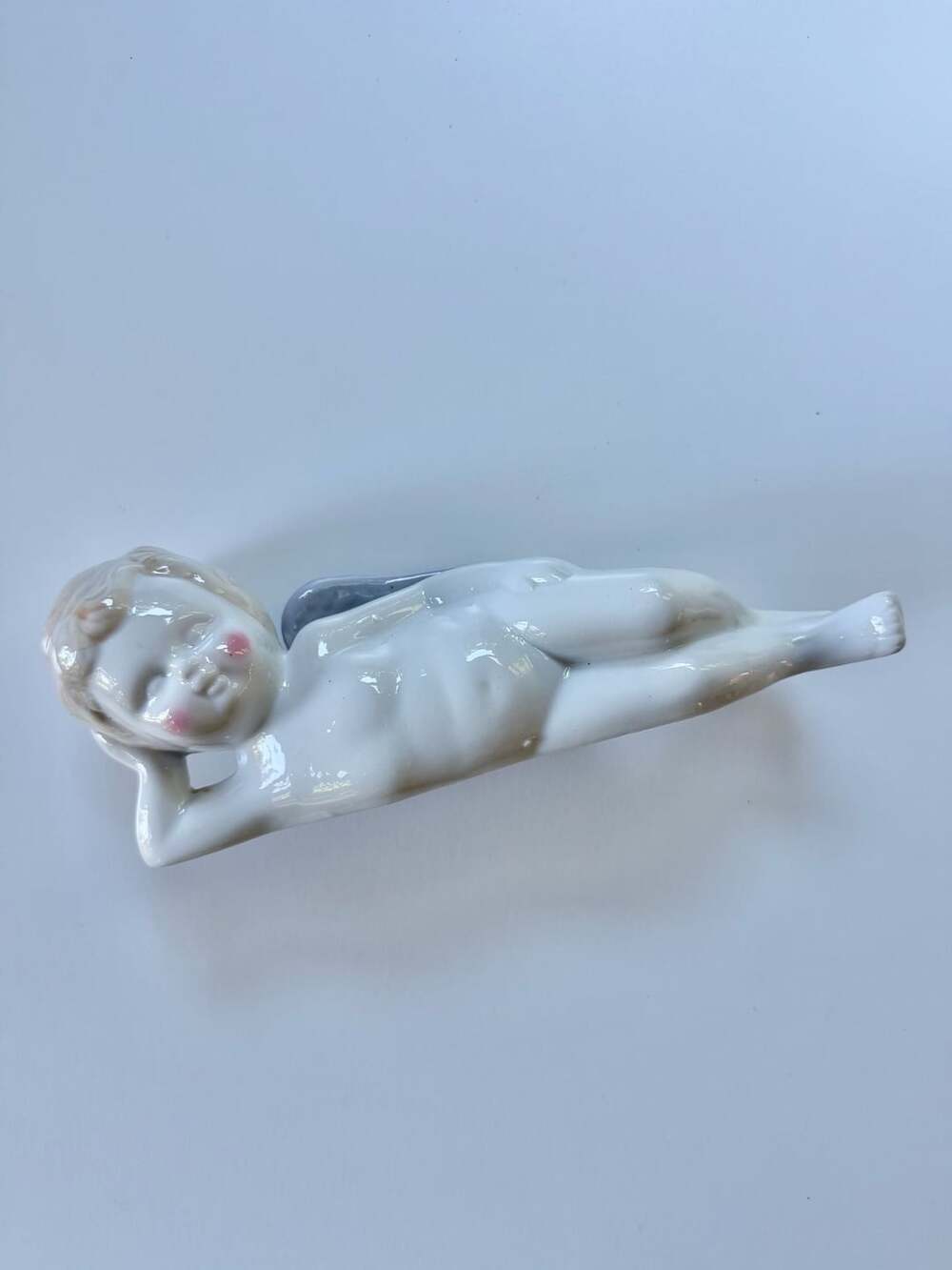 Vintage Porcelain Cherub Angel Shelf Figurine
